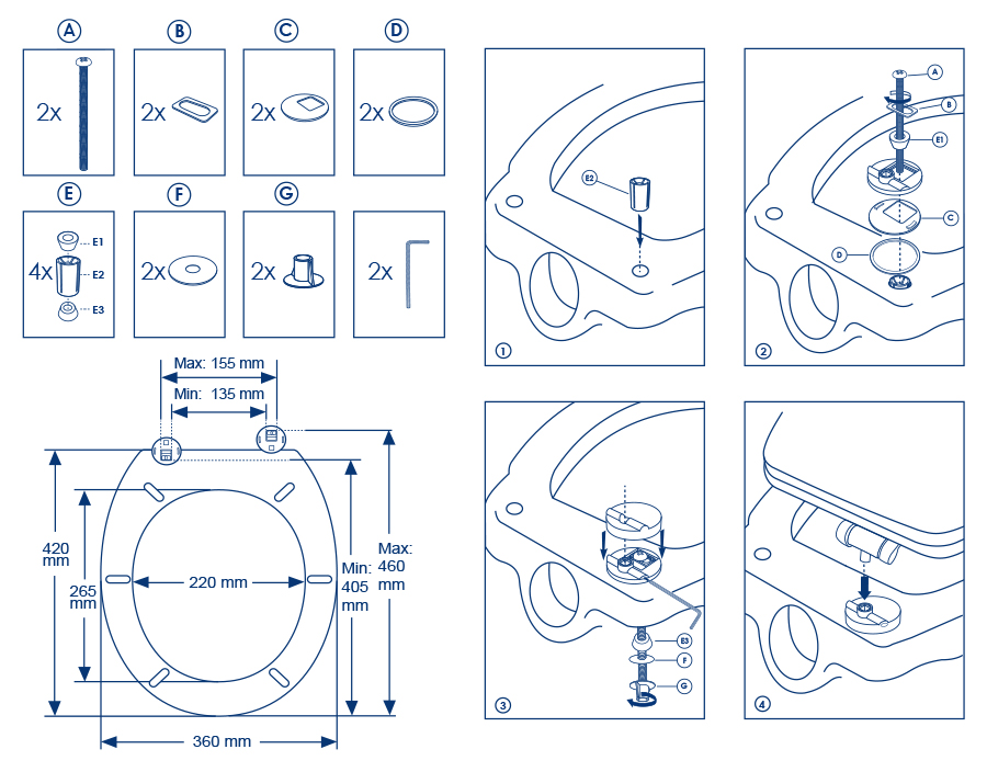 Measuring a deals toilet seat